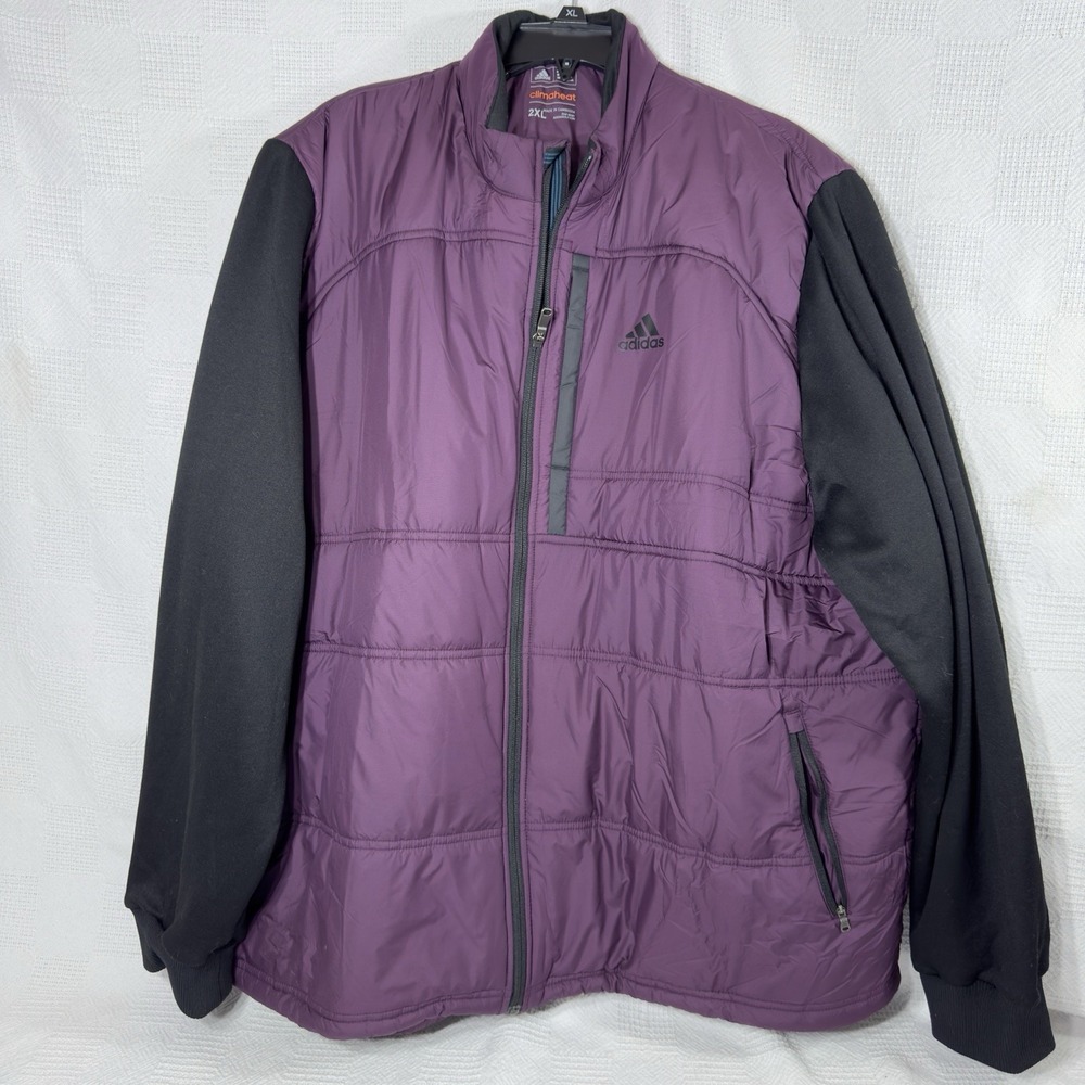Adidas Golf Men's Climaheat Primaloft Full Zip Jacket Plum Size XXL